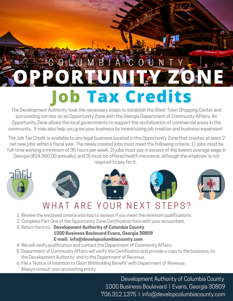 Columbia County Opportunity Zone – Job Tax Credits | DACC